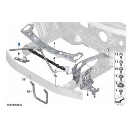 Wspornik belka poprzeczka przód BMW F39 F48 X1 X2 F60 MINI Cooper - 51647434550