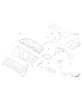 Izol. dźwięk. wnęki koła tylnego praw. - 51487000294