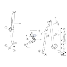 Pas bezpieczeństwa przedni prawy - 72116964644