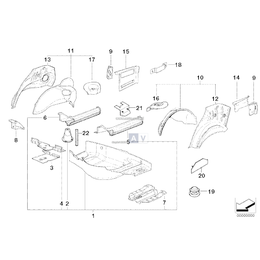 Mocowanie amortyzatora tył lewe BMW E36 Coupe Touring Sedan - 41148169027