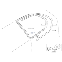 Listwa szyby bocznej tylna lewa - 51368402587