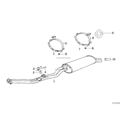 Obejma tłumika BMW E30 318i 323i 318is 320i 325i 325ix 325e M20 M40 M42 - 18211176713