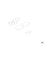 Przełącznik podnośnika szyby tylnej - 61316970259