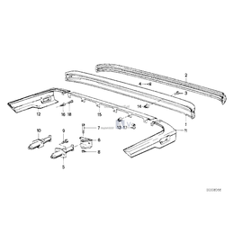 Klamra mocowanie listwy zderzaka BMW E12 E21 E23 E24 E3 E30 E9 - 51111838076