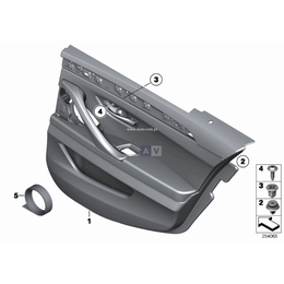 Tapicerka drzwi, skóra, tylna prawa - 51427273296