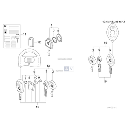 Kluczyk serwisowy (kodowany) - 51218213931